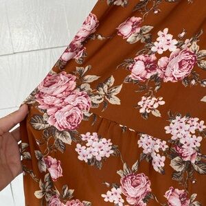 WAYF (Nordstrom) long earthy & floral summer dress size small - only worn once!
